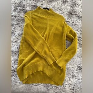 Maeve Anthropologie chartreuse gold long sleeve turtleneck tunic sweater XS